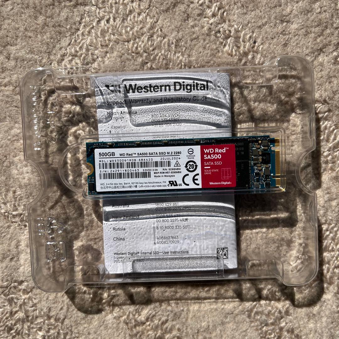 内蔵型SSD WD Red SA500 500GB SATA SSD M.2 2280