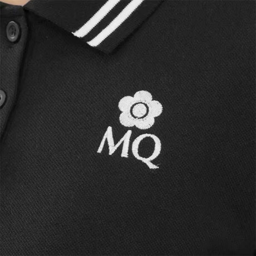 【タグ付き新品】MQ ストライプポロシャツ 半袖 ブラック