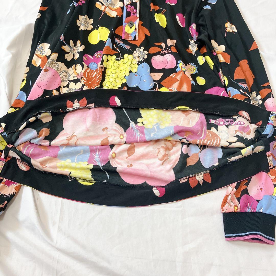 LEONARD レオナールスポーツ ポロシャツ 42 フルーツ柄 日本製