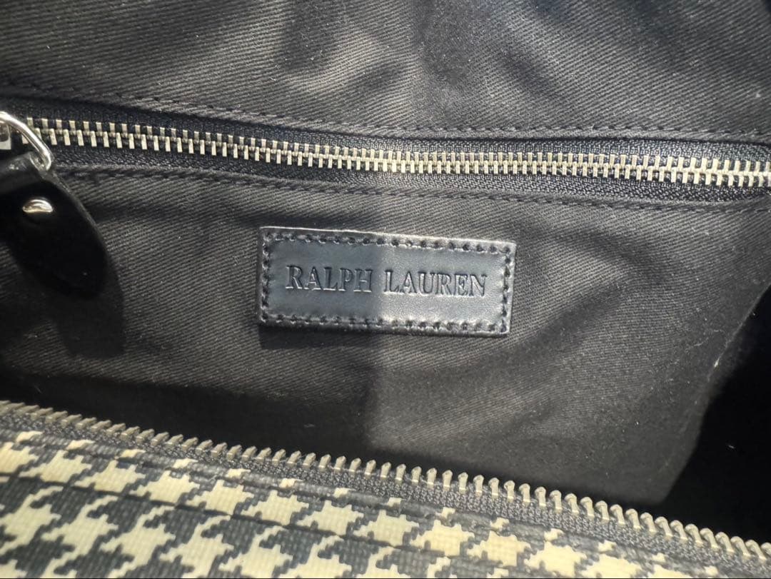y*u様 Ralph Lauren ボストンバッグ ハウンドトゥース　ラルフロー
