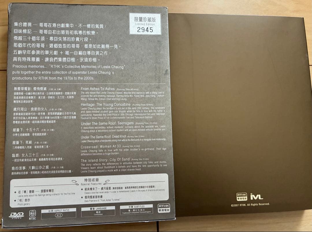 ★希少品★レスリー チャン　映像集「集體回憶」