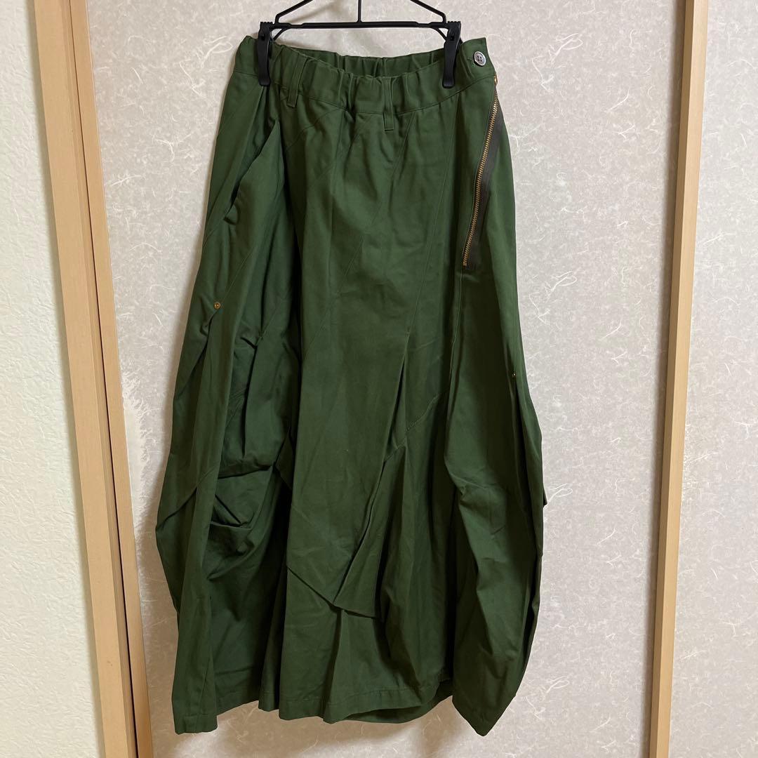＊B子＊ 美品 メルシーボークー ロンふわスカ スカート カーキ