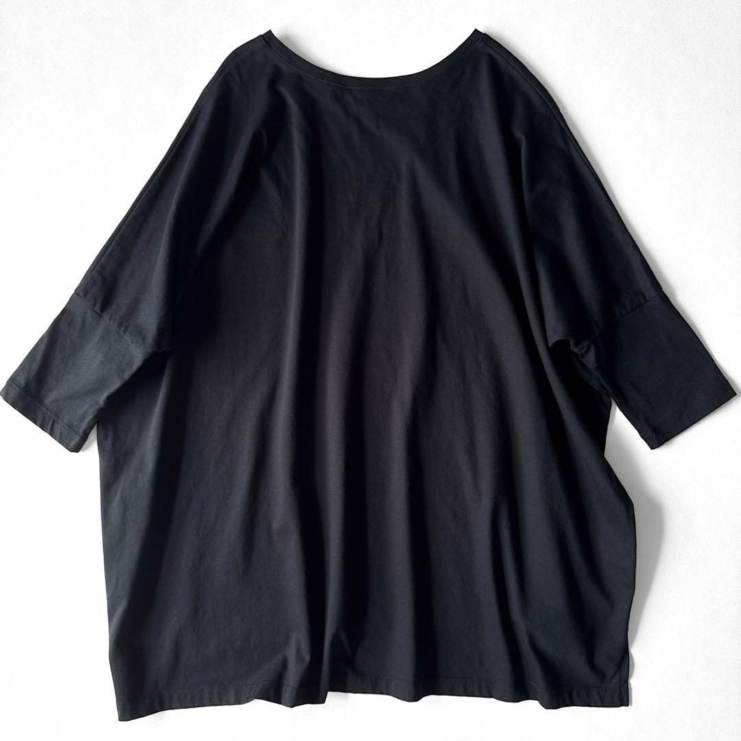 ドゥーズィエムクラス アパルトモン Flutter T-shirt オーバー 黒