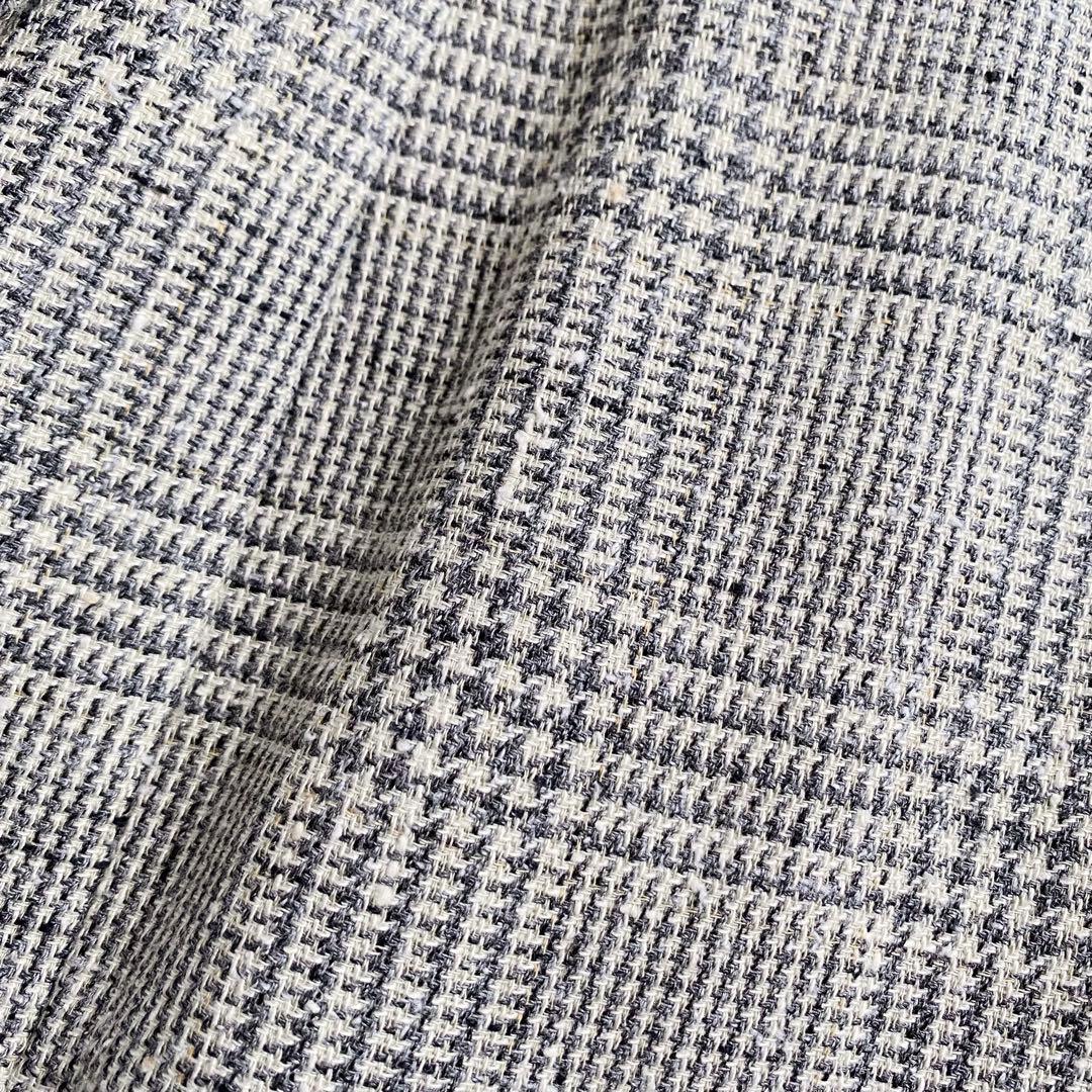 極美品◆MaxMara 銀タグ テーラードジャケット シルク チェック グレー