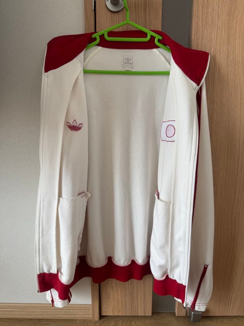 ししゃも 宮崎朝子 adidas JAPAN ジャージ Mサイズ 白/赤