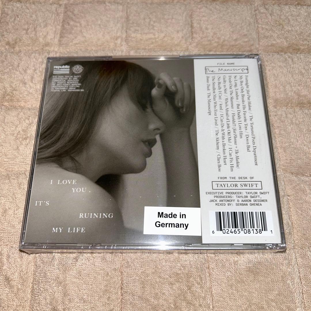 Taylor Swift デラックス盤CD TTPD 4種類 コンプリートセット