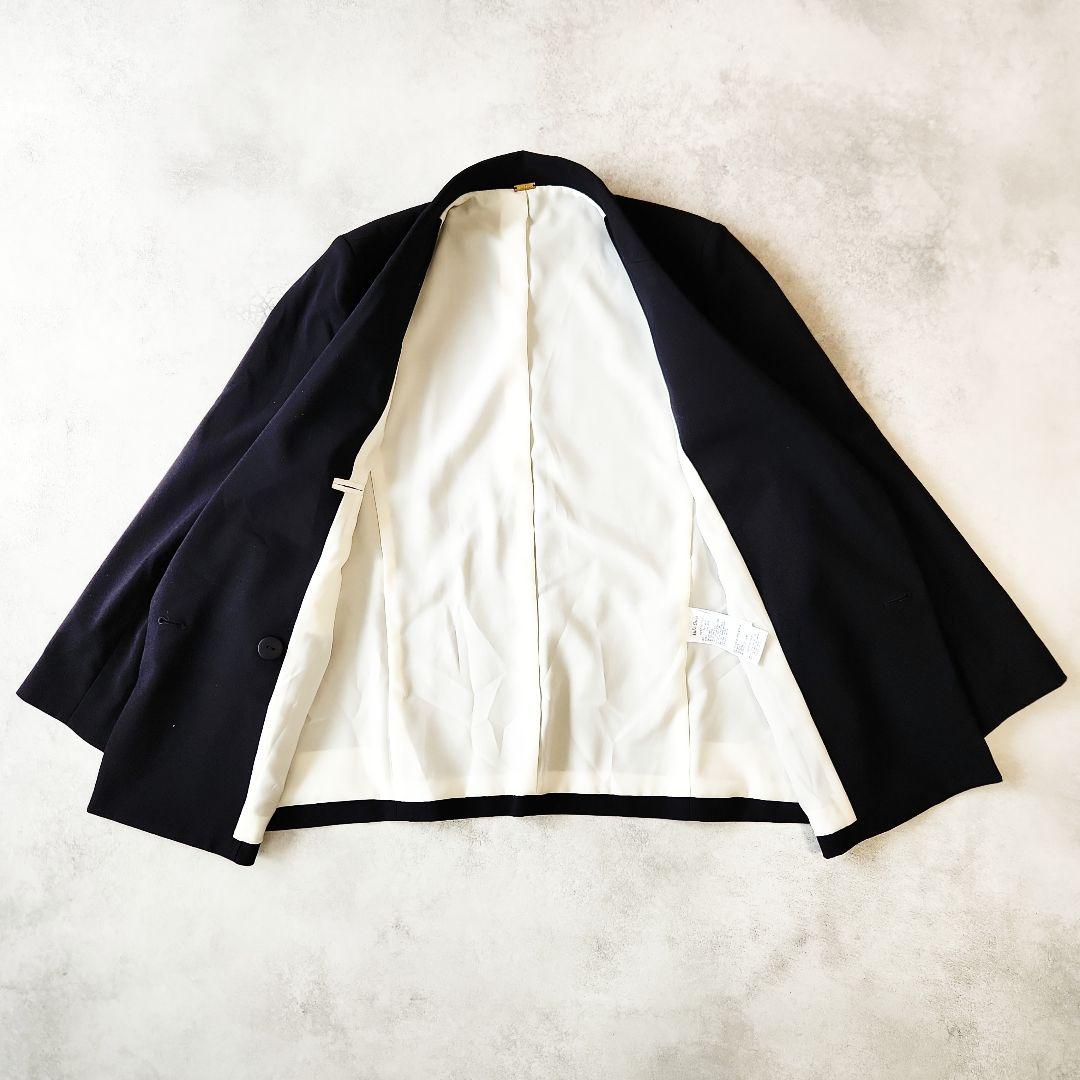 24ss MilaOwen 金ボタンダブルブレストコンパクトジャケット 紺ブレ