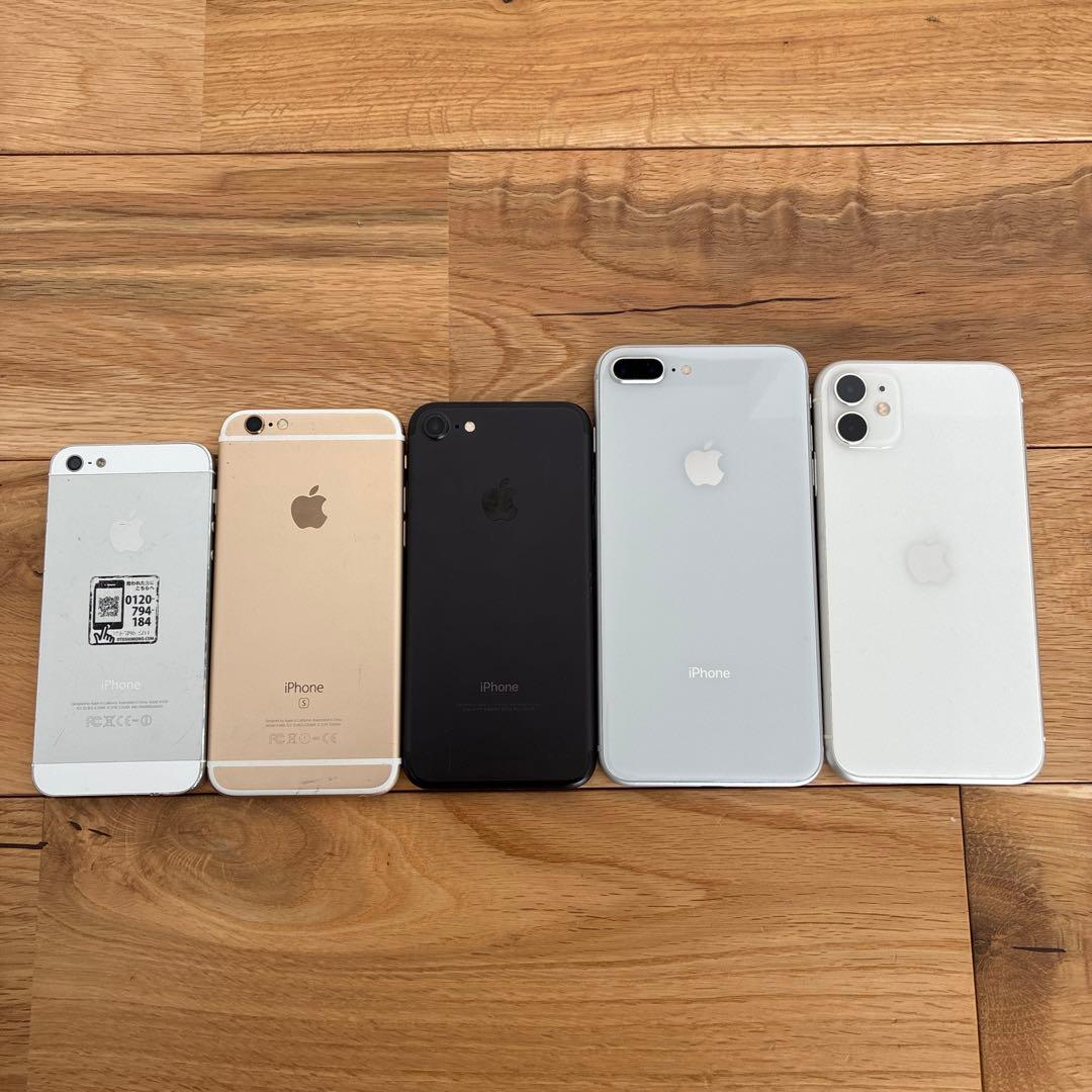 iPhone 5, 6s, 7, 8, 11の5台セットです！