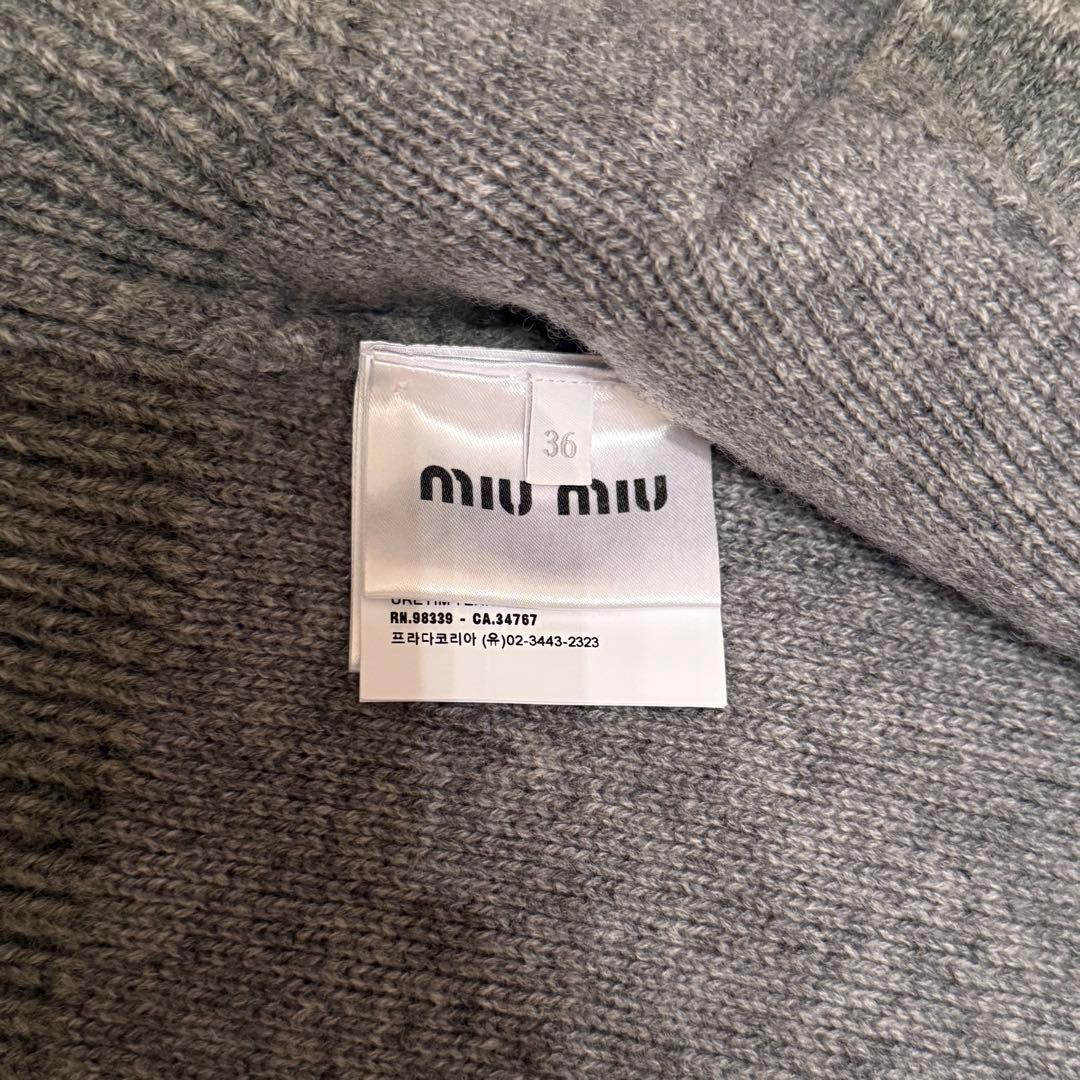 Y*K様 【新品未使用】今期 miumiu ウール カシミヤ ジップカーディガン