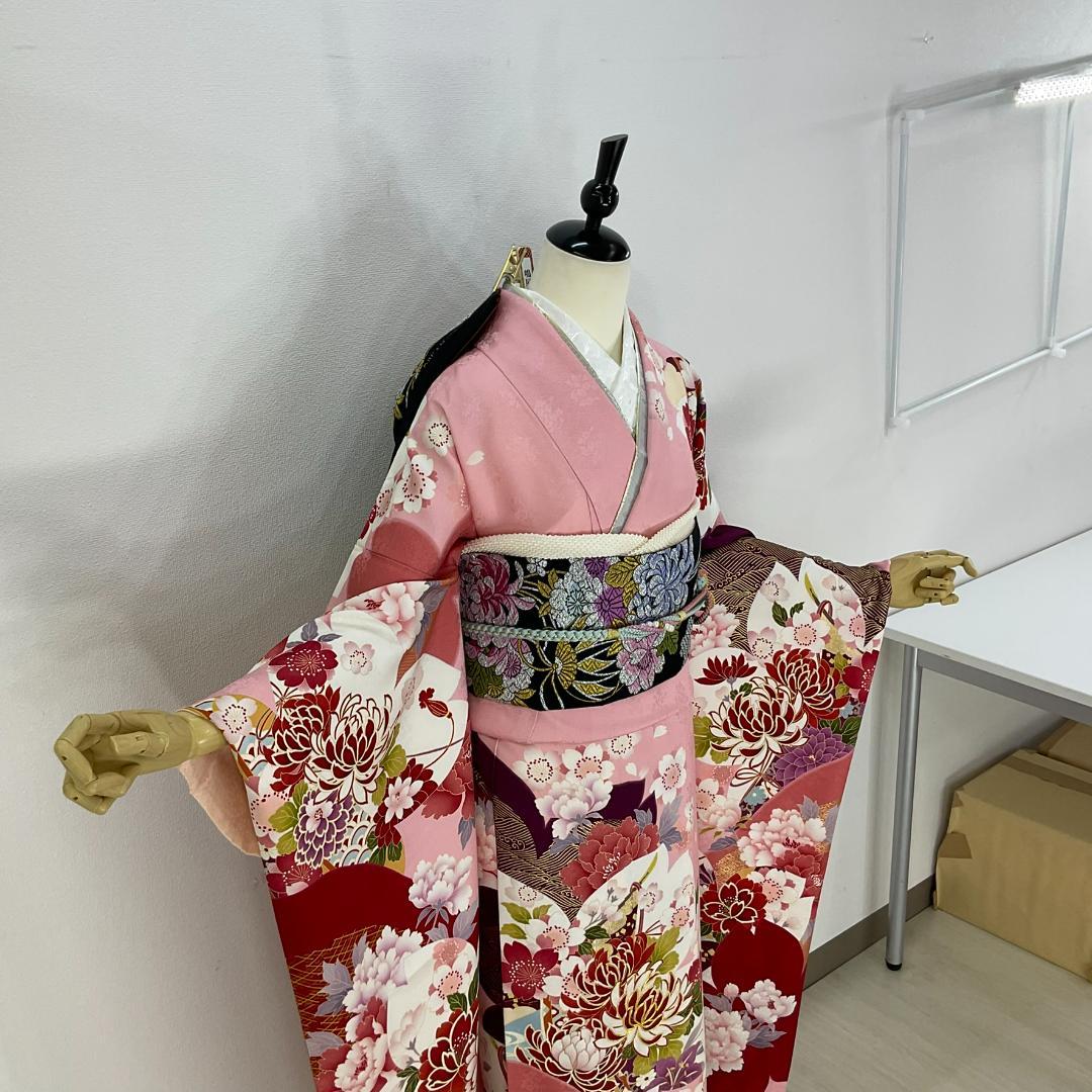 みみぱんな　お振袖フルセット　半衿つけ　7点セット　正絹　美品