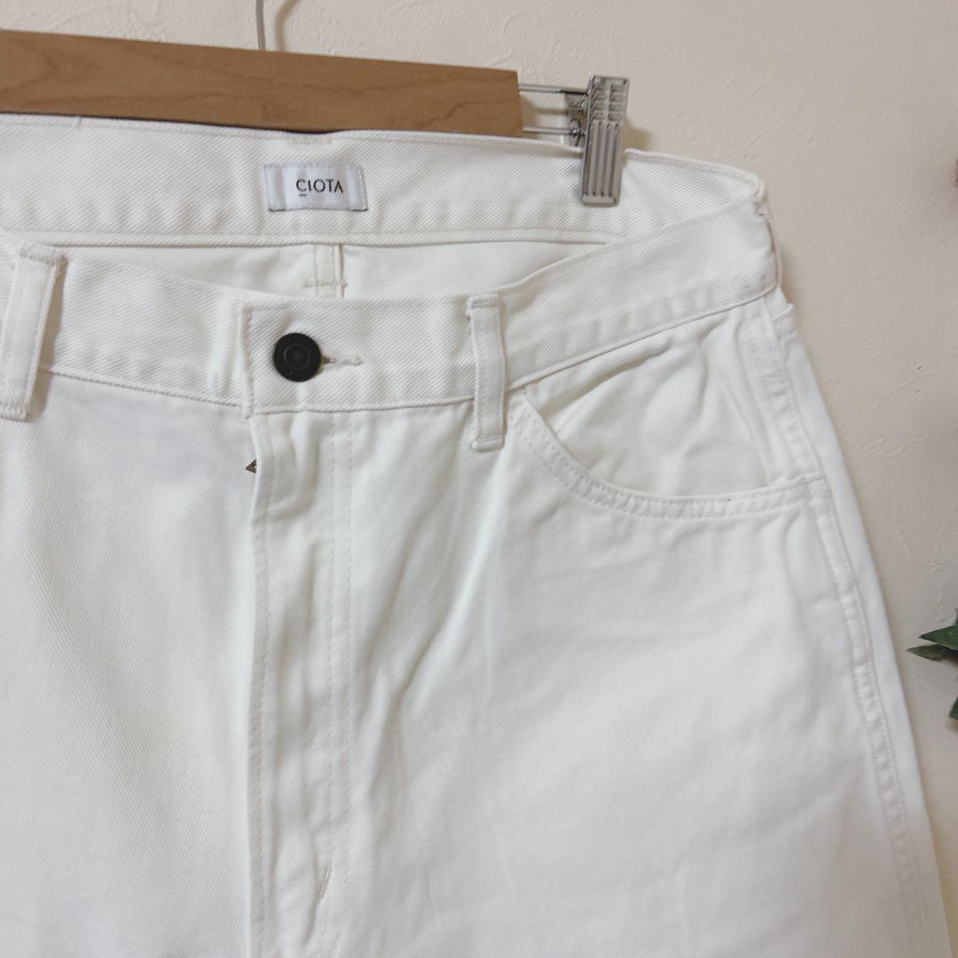 CIOTA 白 コットン デニムパンツ サイズ5 (M/L相当)