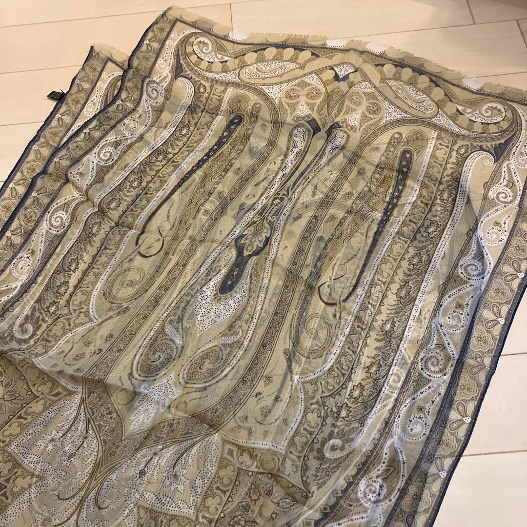 ETRO ペイズリー柄 ストール　シルク100%
