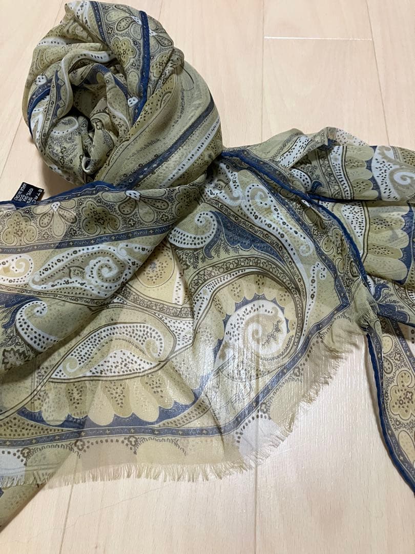 ETRO ペイズリー柄 ストール　シルク100%