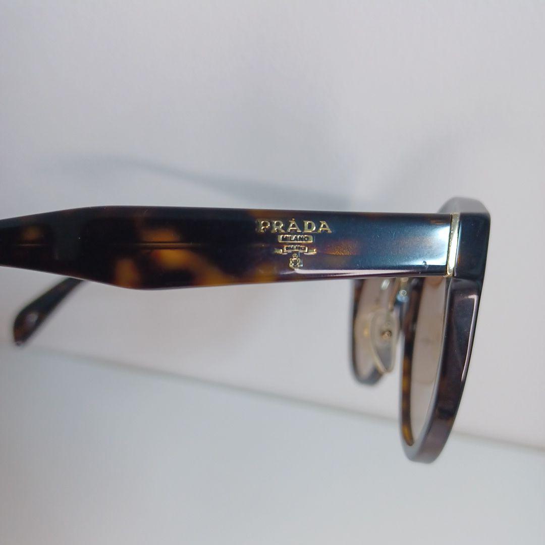 【極お洒落】PRADA プラダ サングラス ブラウン ロゴ入り ケース付