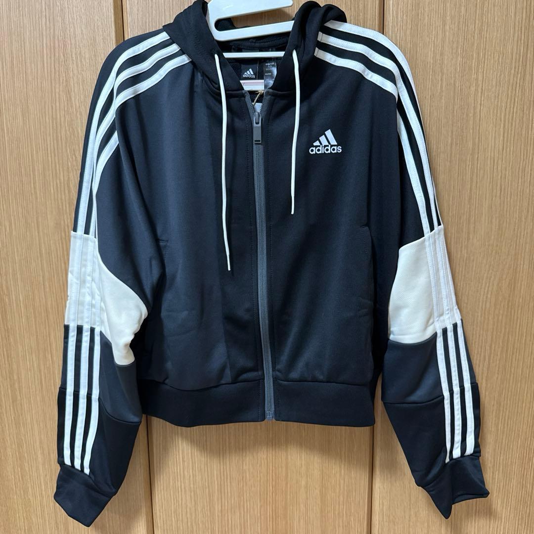 adidas ジャージ上下セット レディース M セットアップ ブラック 新品