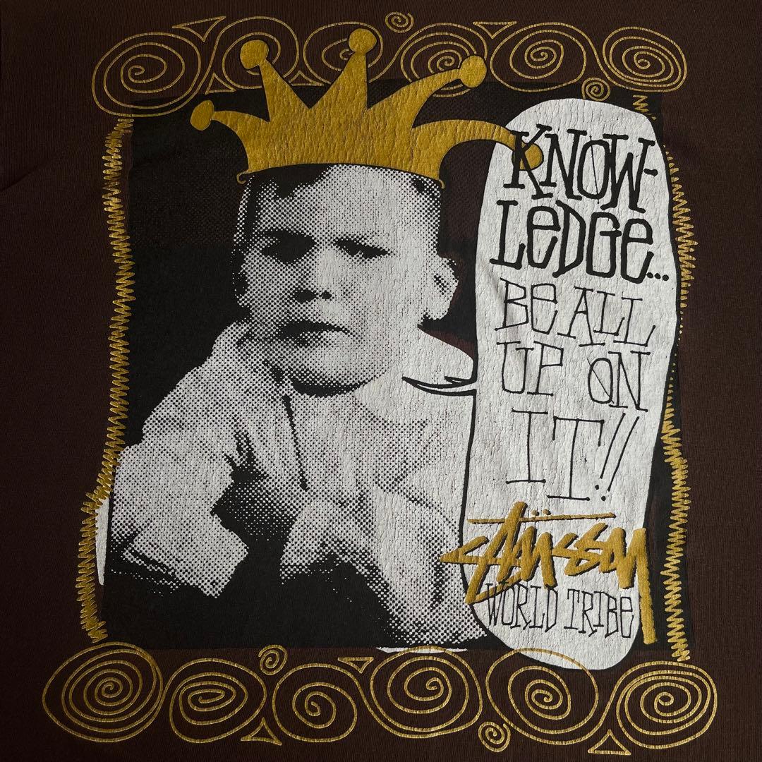 “かっさんさま専用”old stussy プリント Tシャツ ブラウン 00s