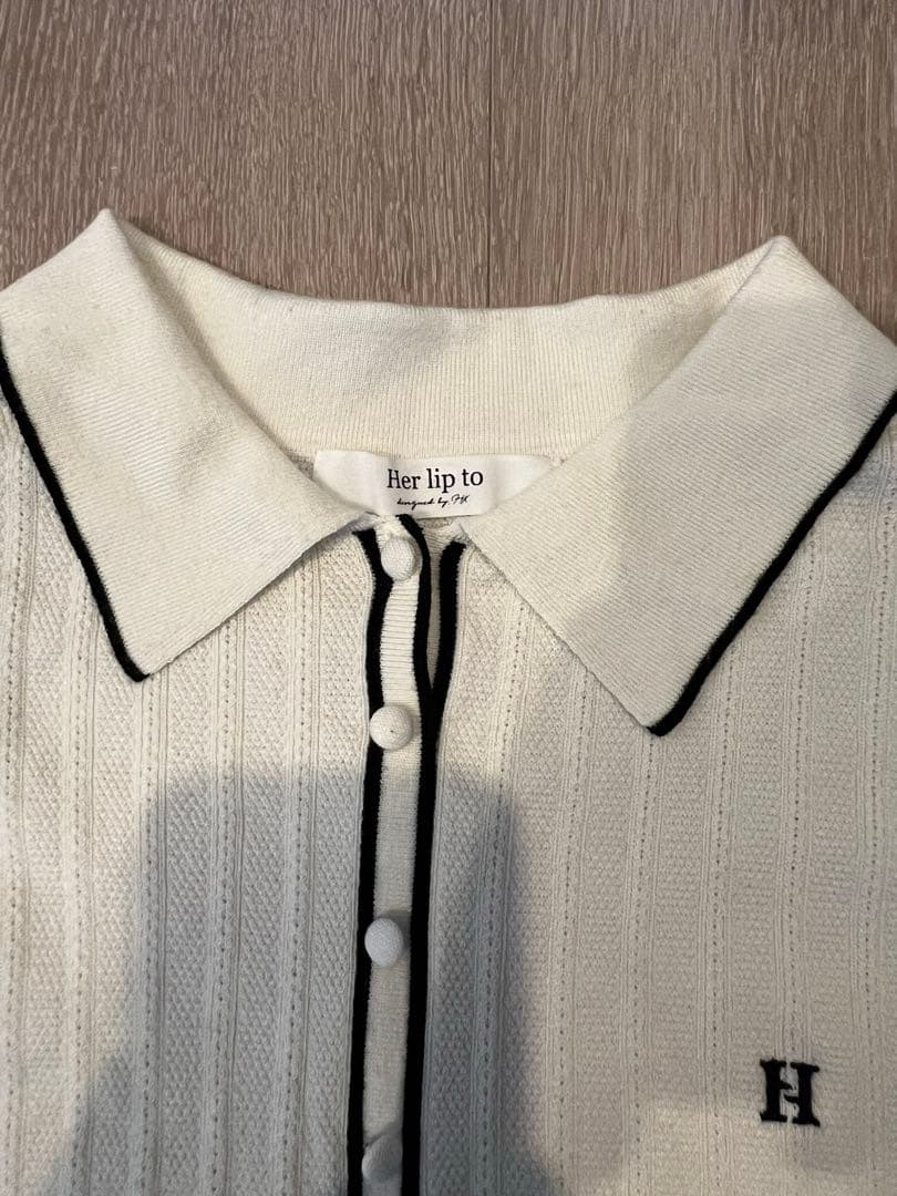 herlipto ハーリップトゥ Pique Polo Knit Top