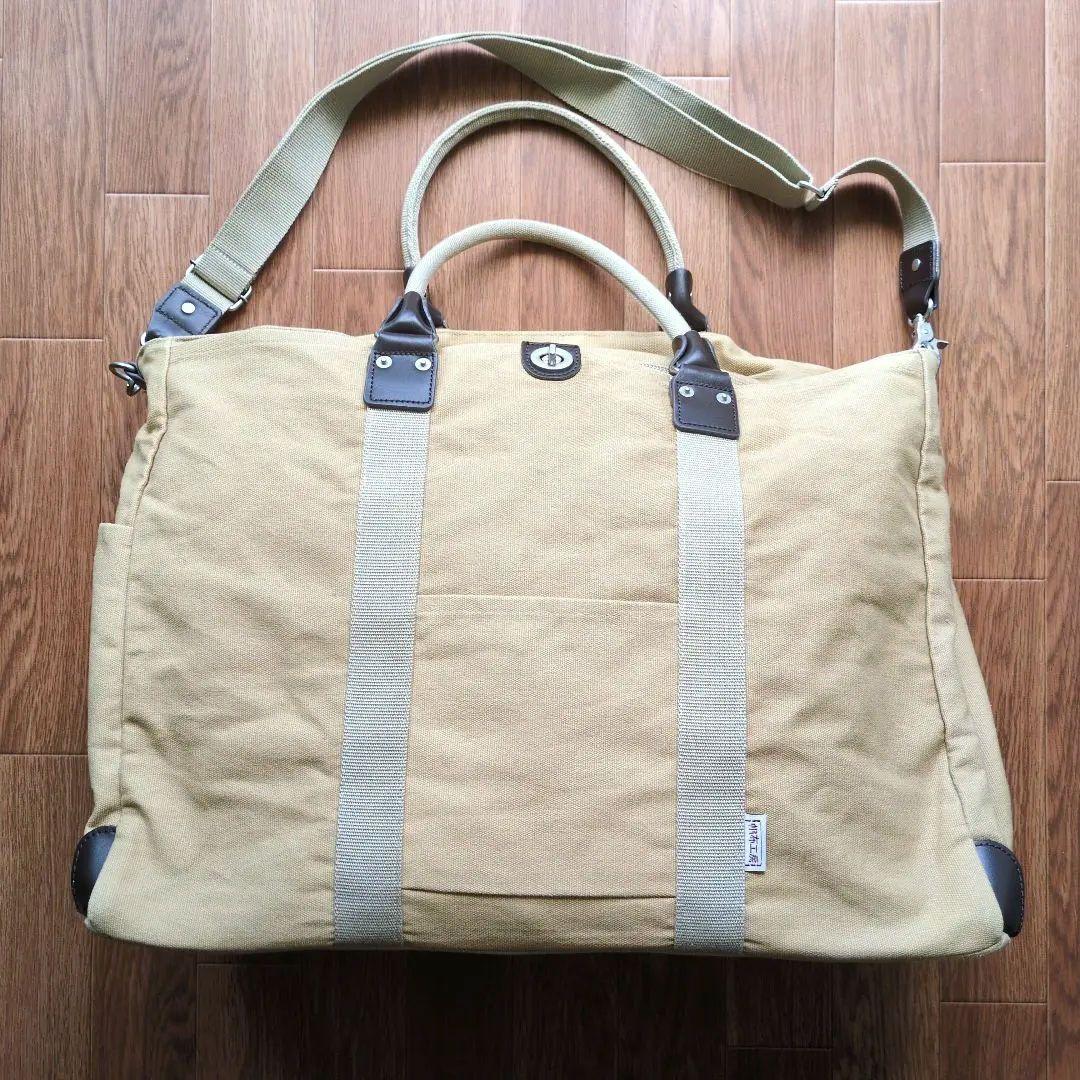 美品　帆布工房 ボストンバッグ　Lサイズ　ベージュ