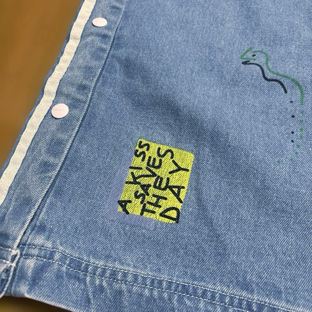 adidas Fiorucci ワイドレッグレアデニム新品L。