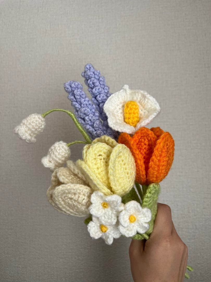 jo ページ かぎ針編み 毛糸の花束 枯れない花束 【カラフルブーケ】