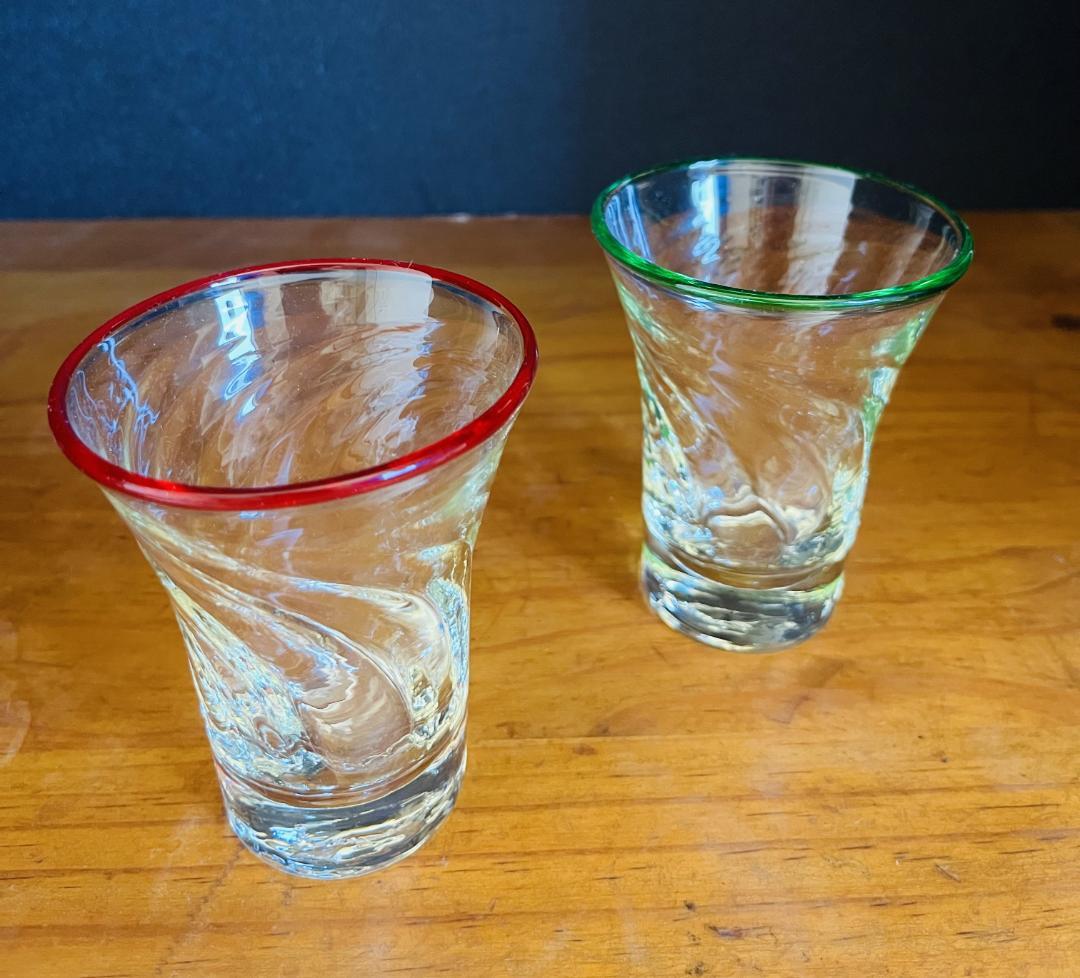【本日限定値下】倉敷ガラス　 吹きガラス　小谷真三　グラス　ビールグラス　2客