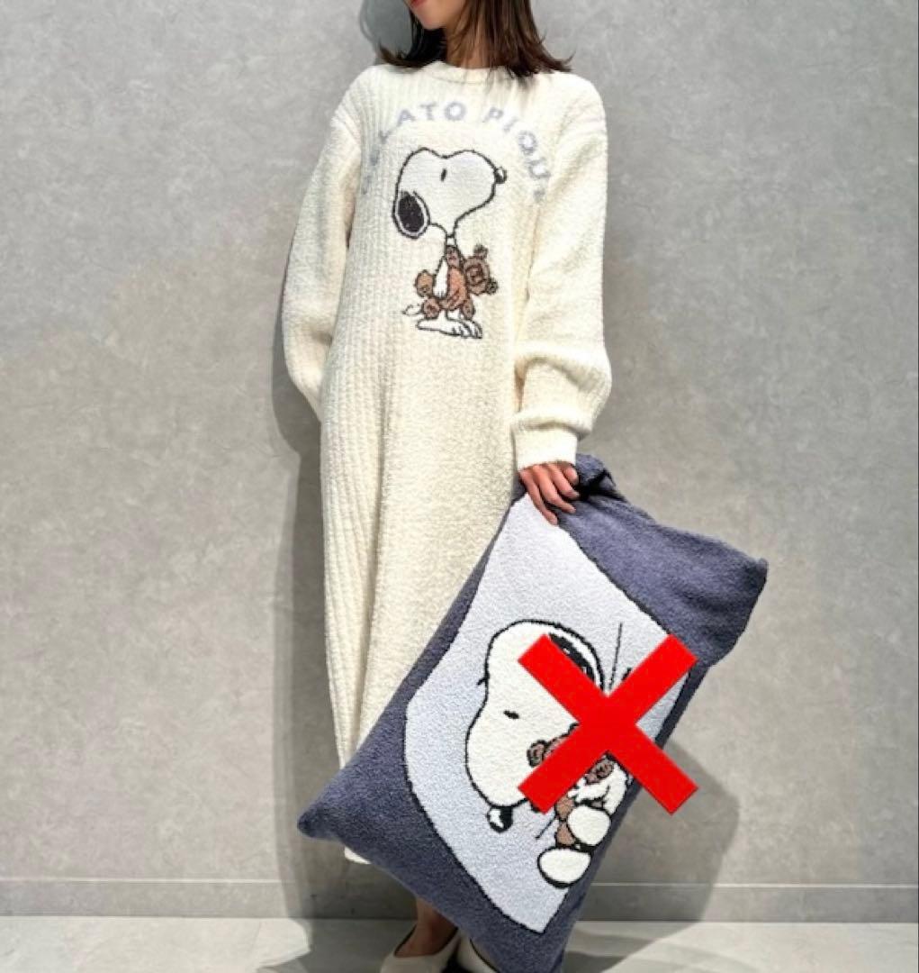 新品 ジェラートピケ SNOOPY×BEAR ジャガードワンピース スヌーピー