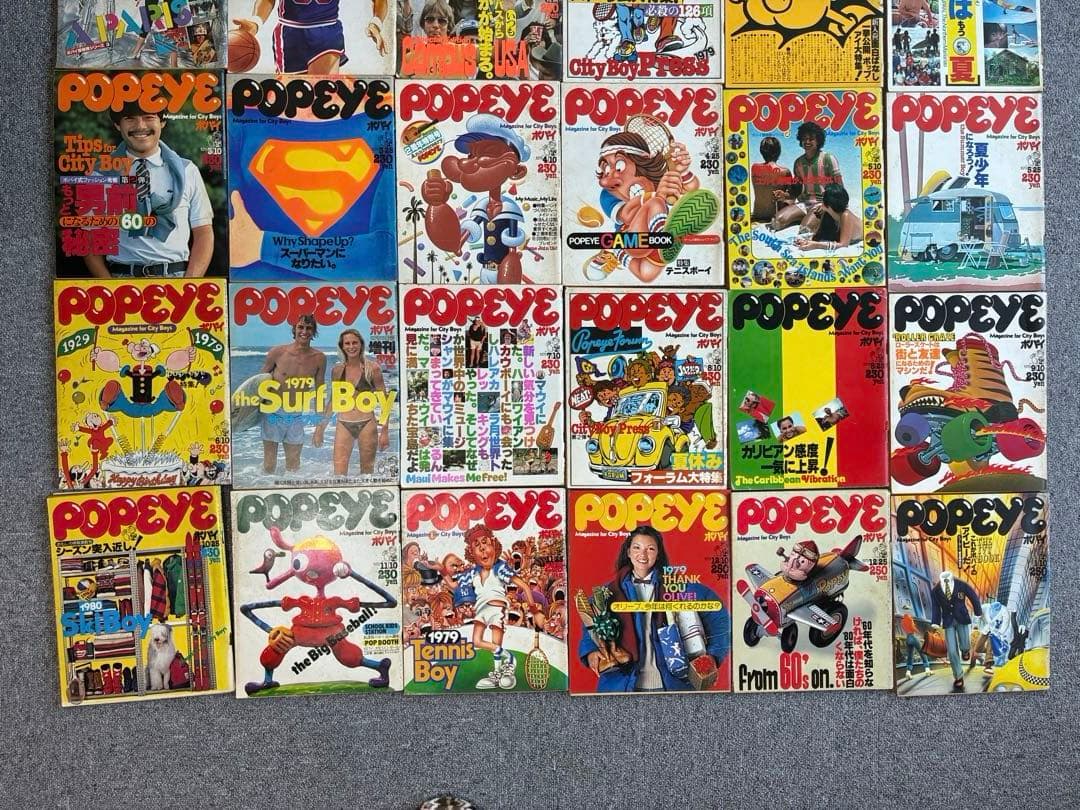 雑誌 ポパイ POPEYE 30冊 まとめ売り　'70〜カルチャー雑誌　Bセット