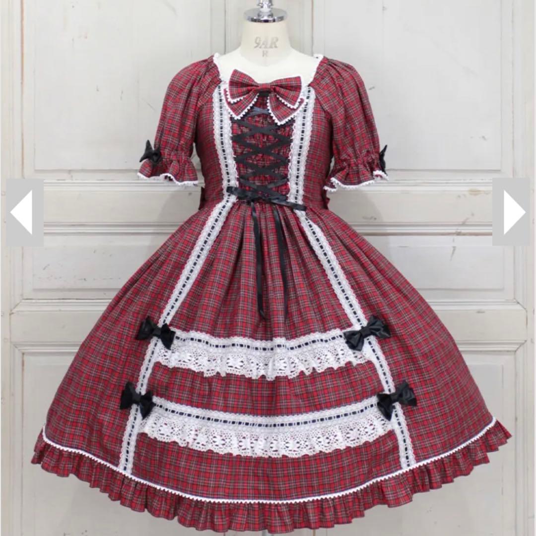 Dress up はしごレースリボンワンピース リボンヘッドドレス セット