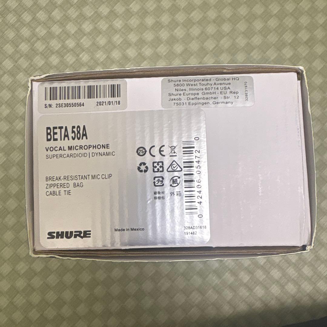 配信機器・PA機器・レコーディング機器 SHURE BETA 58A