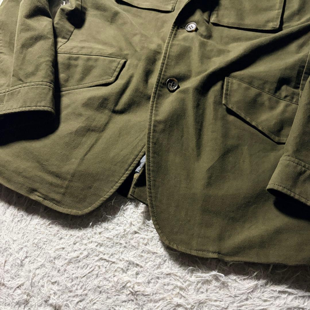 美品■VAN JACKET テーラードジャケット　カーキ　ワッペン　LL