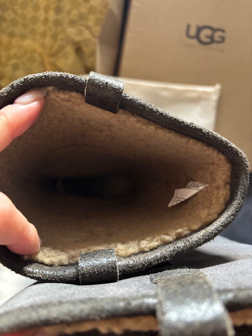UGG グレー ロングブーツ スエード