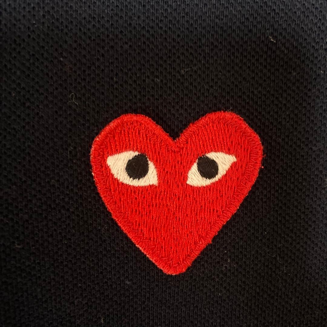 【美品】COMME des GARÇONS PLAY ネイビー ポロシャツ M
