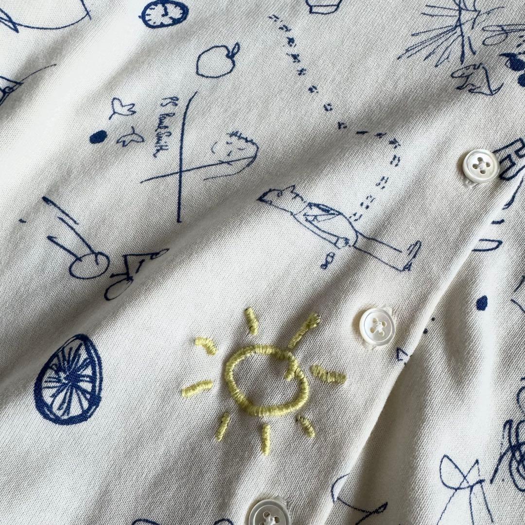 美品　ピーエスポールスミス　コットン100 洗える　カーディガン　刺繍　総柄