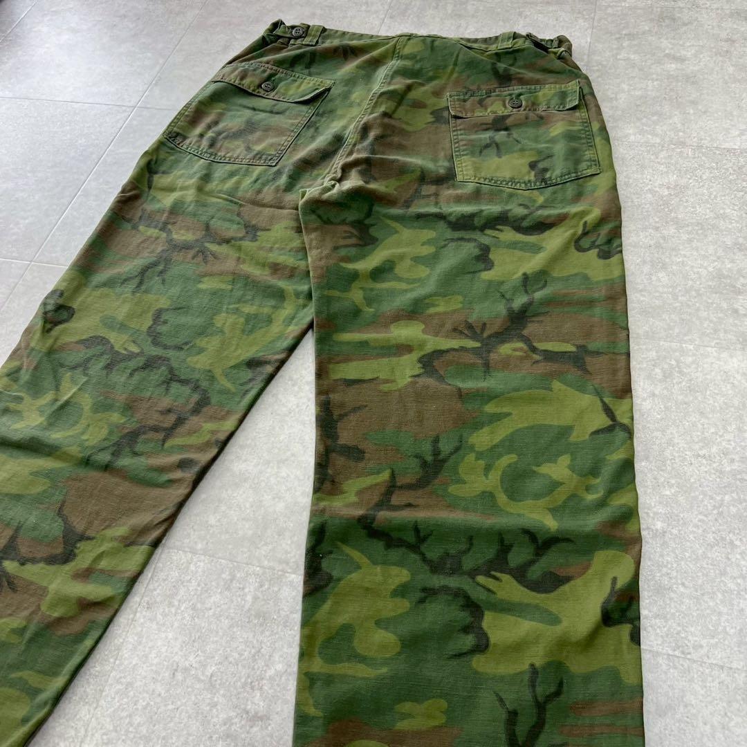 W34 希少アメリカ軍　シビリアンリーフカモ　ベイカーパンツ　60s OG107