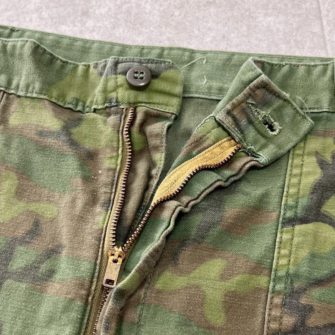 W34 希少アメリカ軍　シビリアンリーフカモ　ベイカーパンツ　60s OG107