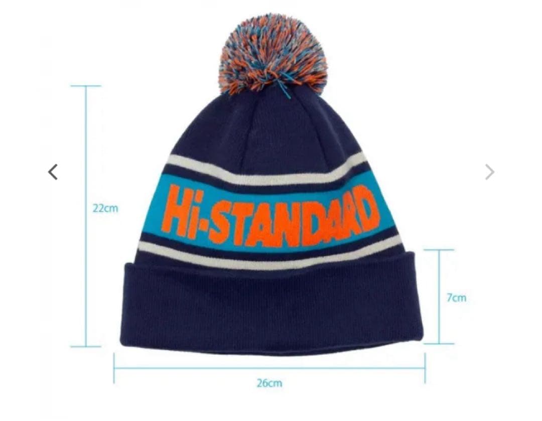 HS KNIT CAP（NAVY）Hi-STANDARD ニット帽 紺色
