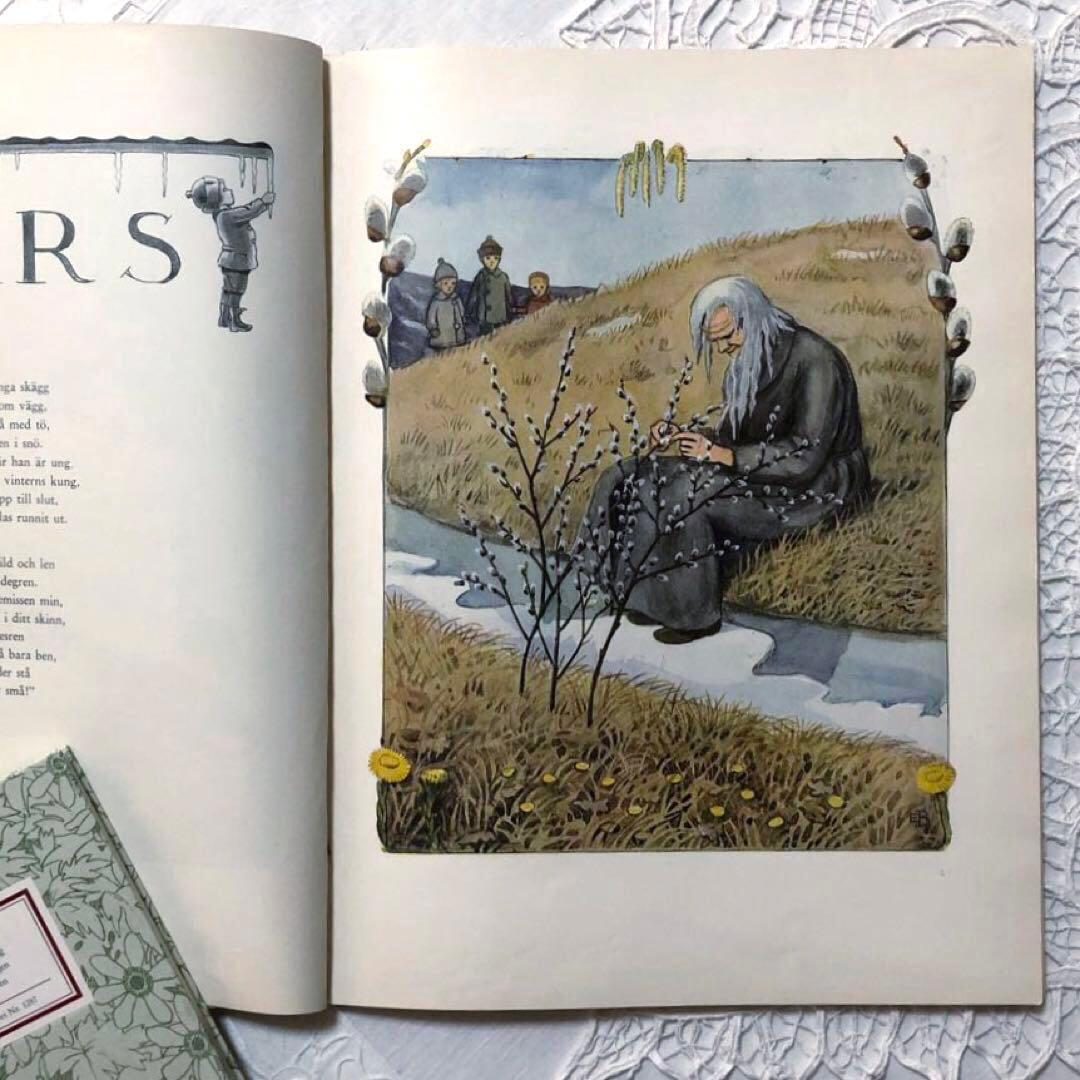 RY142 洋書古書 北欧ヴィンテージ ☆ エルサベスコフ 1年の物語