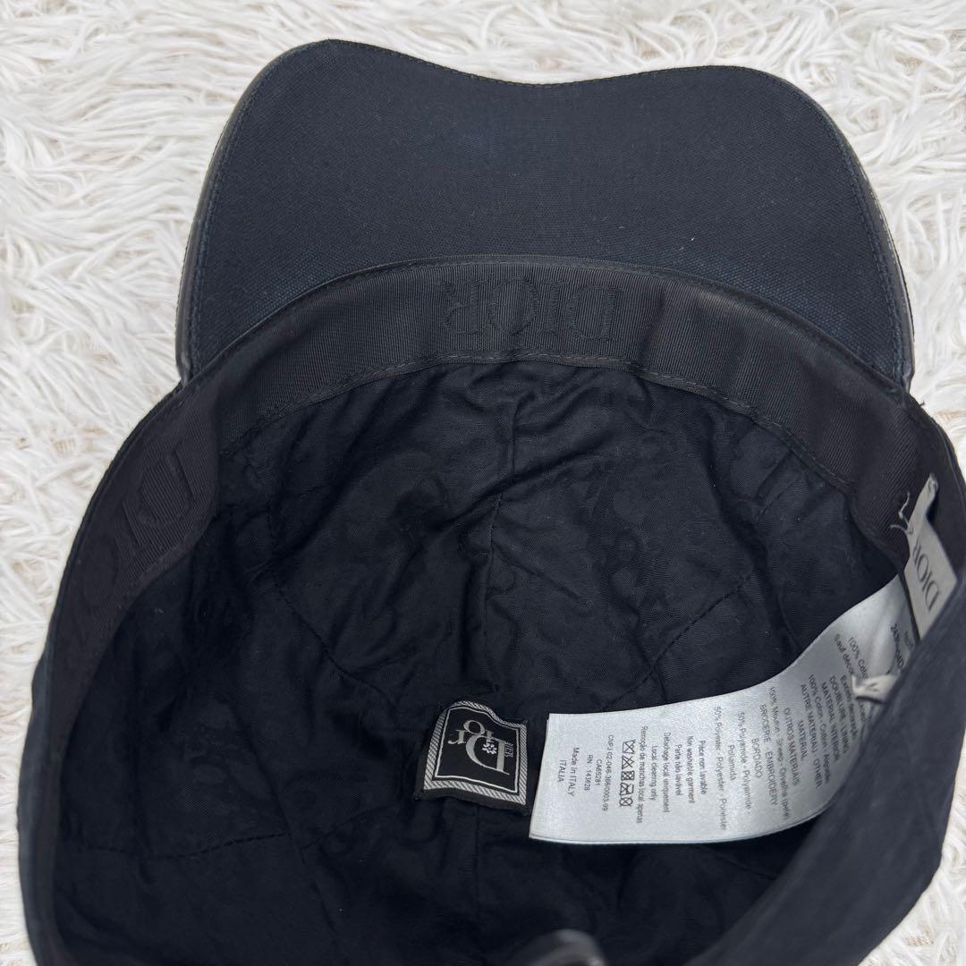 【人気】Dior ERL コラボ　キャップ　ブラック　シルバー　サイズM 美品