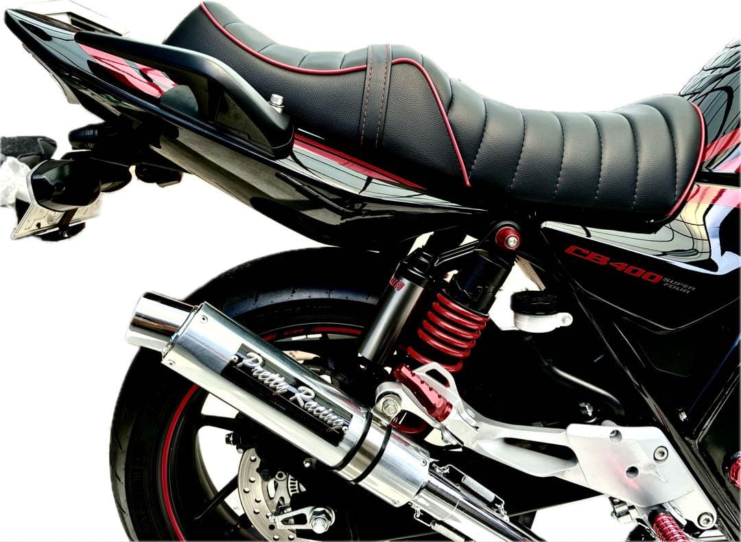赤パイピング タックロールシート ホンダ CB400SFSB NC39NC42