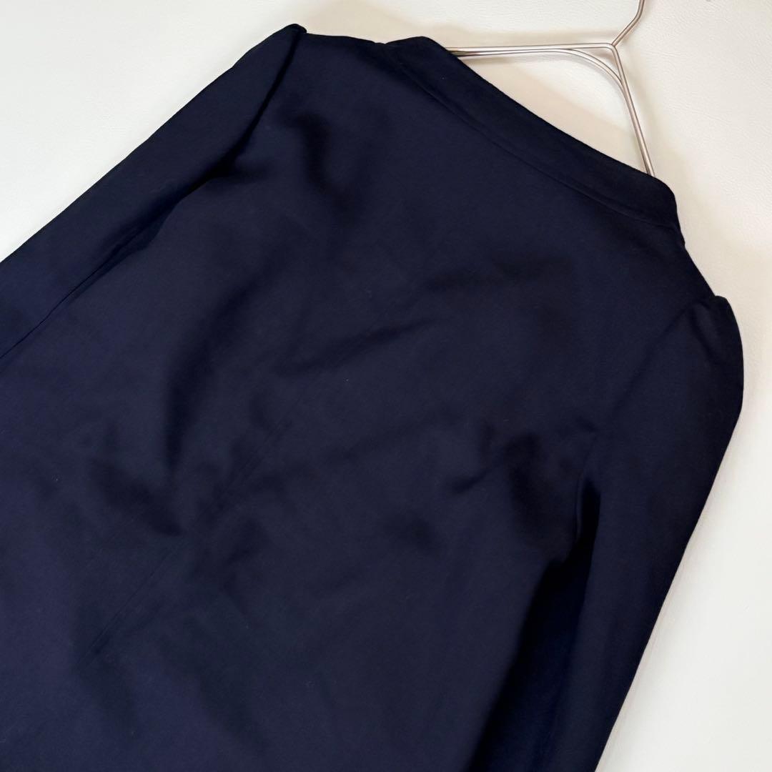 定価15万✨極美品 フォクシー voyage ダブルフェイスコート シルク 紺