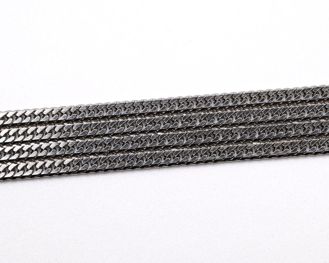 Pt850喜平ネックレス6面ダブル11g60cm造幣局検定マーク刻印入