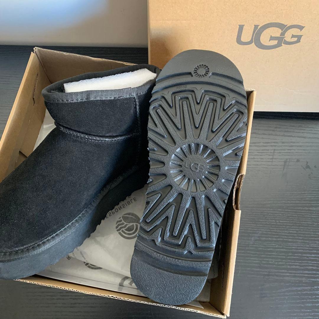 UGG クラシック ウルトラミニ プラットフォーム 厚底 ブラック 24cm