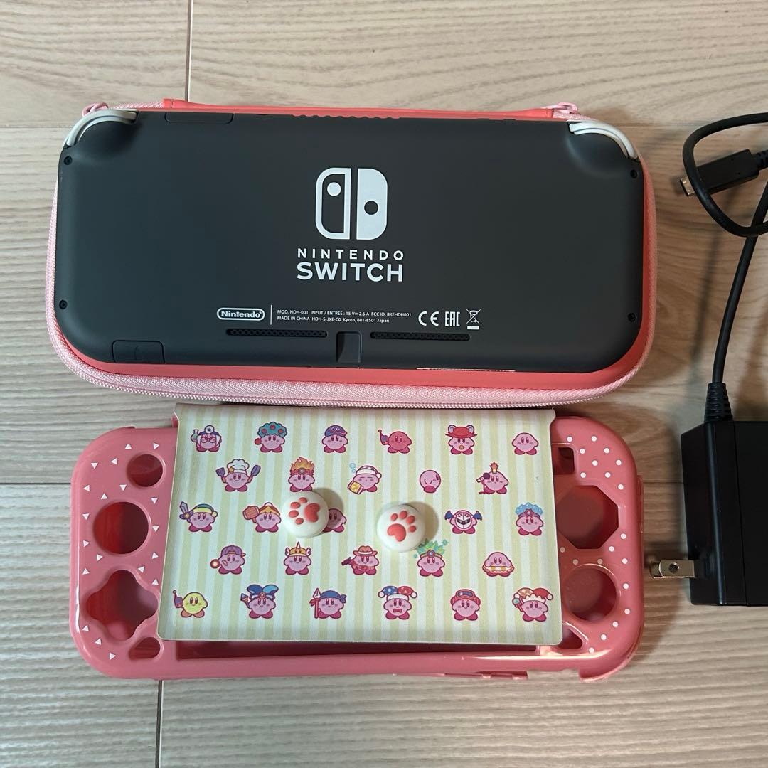 Nintendo Switch 本体 グレー 充電器 カバー セット