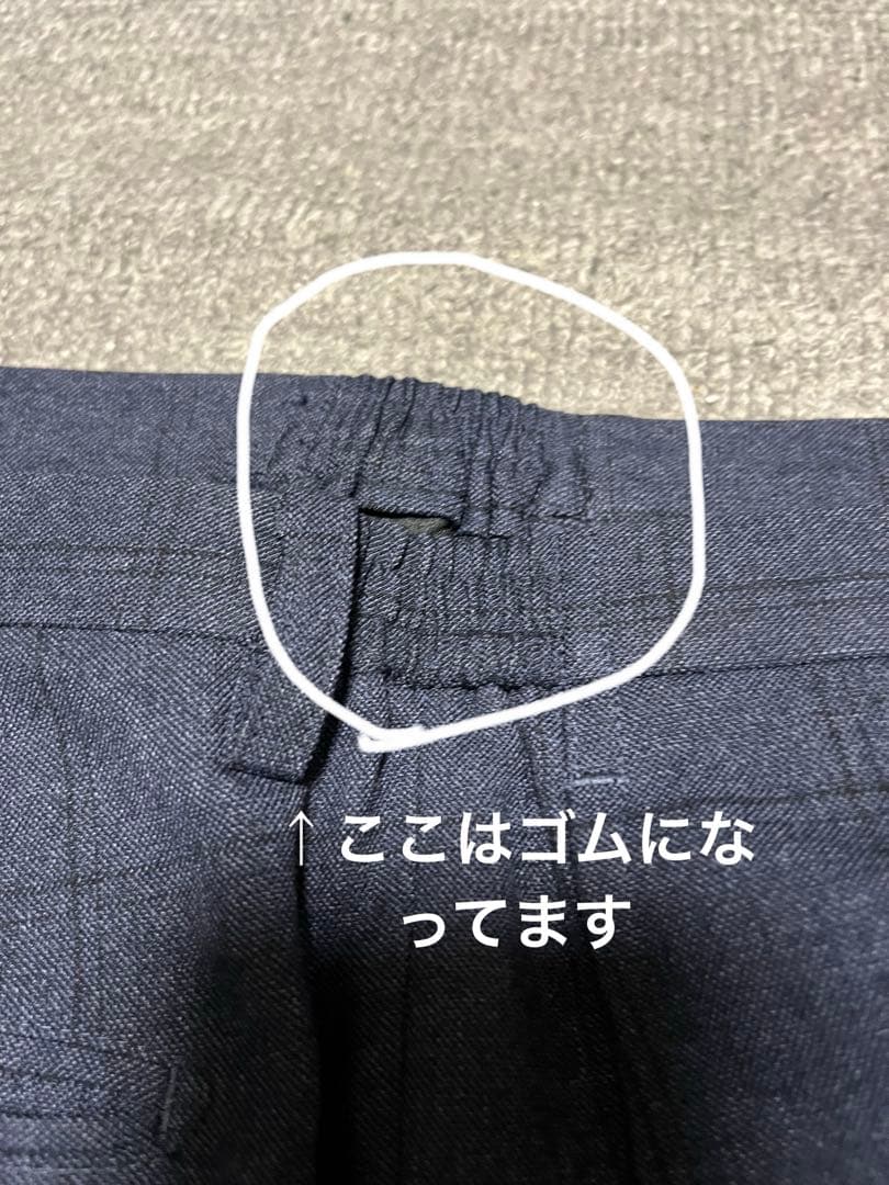 【美品】【Y6】ネイビー　チェック柄 スーツ　メンズ
