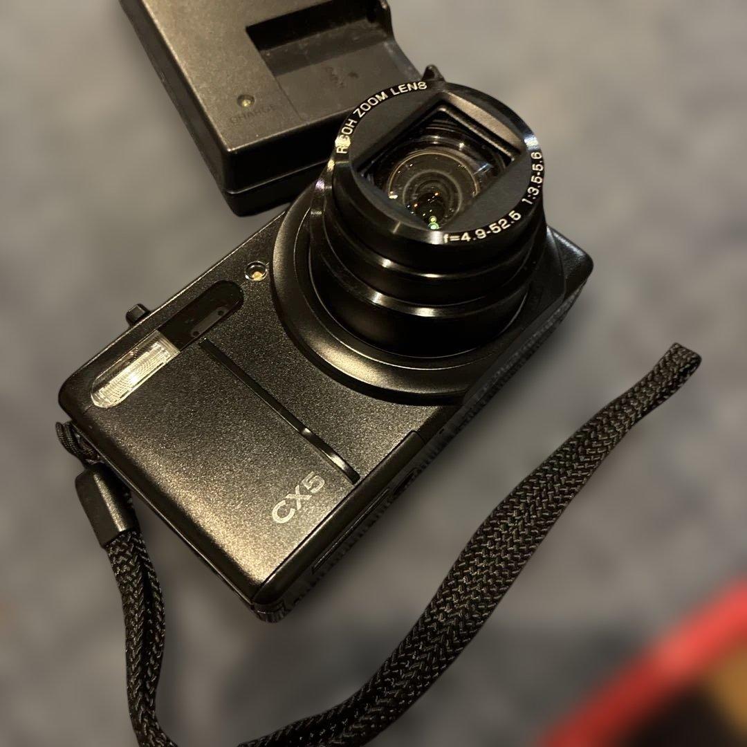 【動作品】RICOH CX5 充電器&カメラケース付き