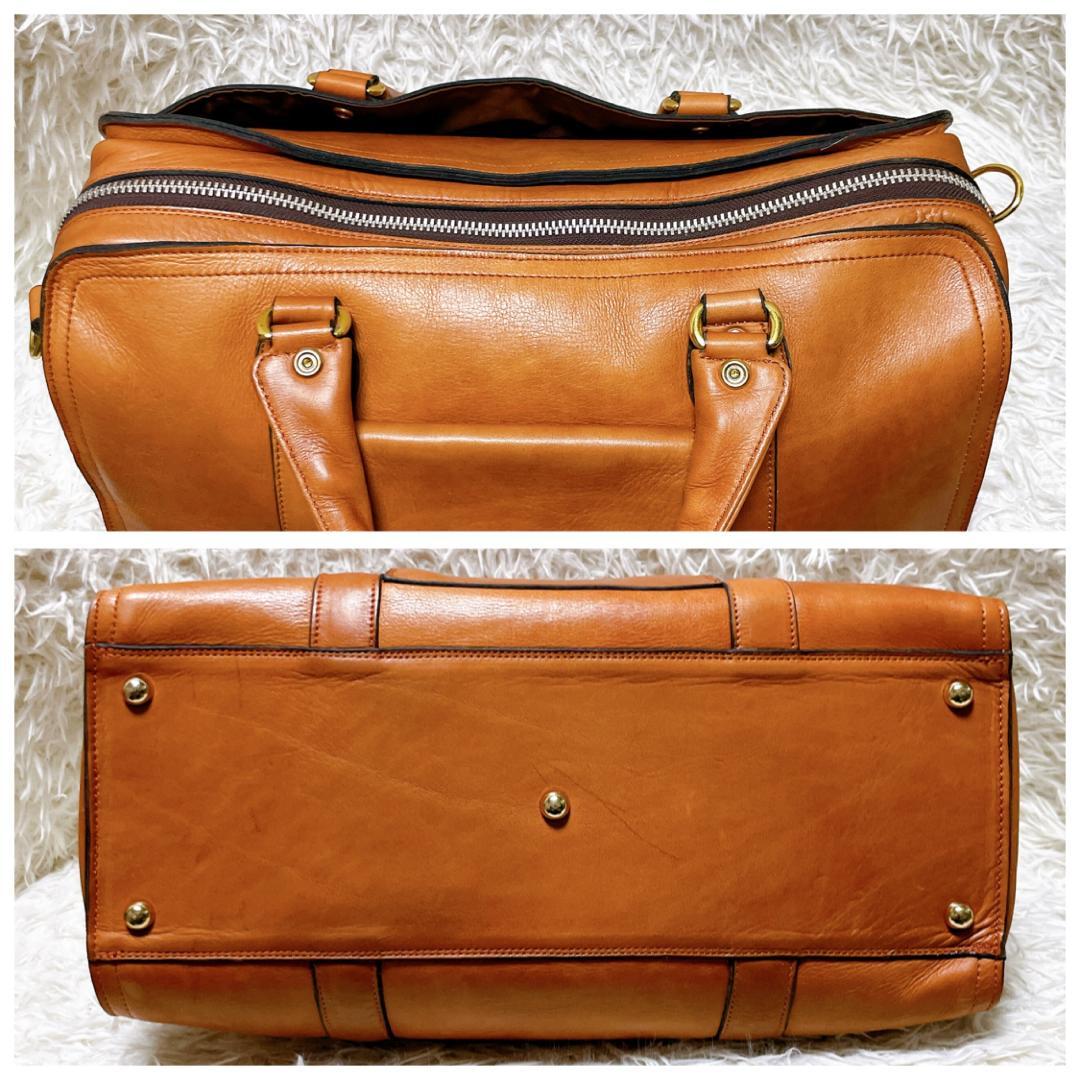 PORTER BARON 2way ボストンバッグ 本革 鍵付き ブラウン
