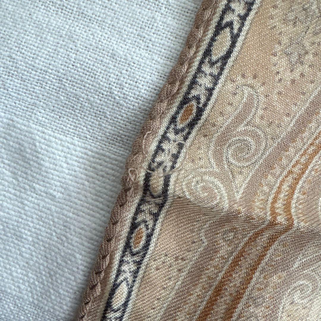 イタリア製　ETRO ウール&シルク　ストール　ペイズリー　エトロ　絹　WOOL