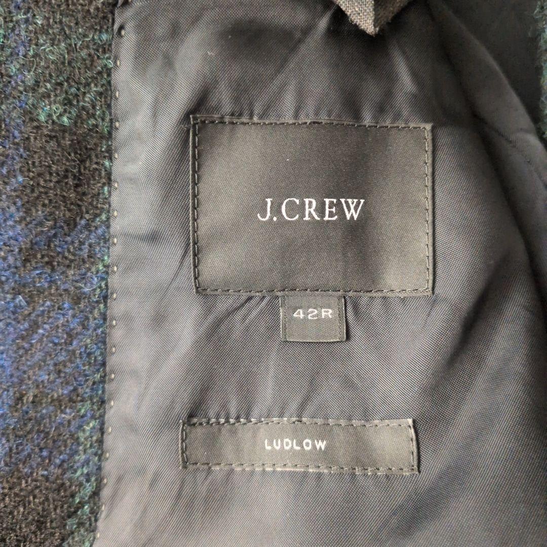 新品 J.CREW×HARRIS TWEED チェック柄 テーラードジャケット