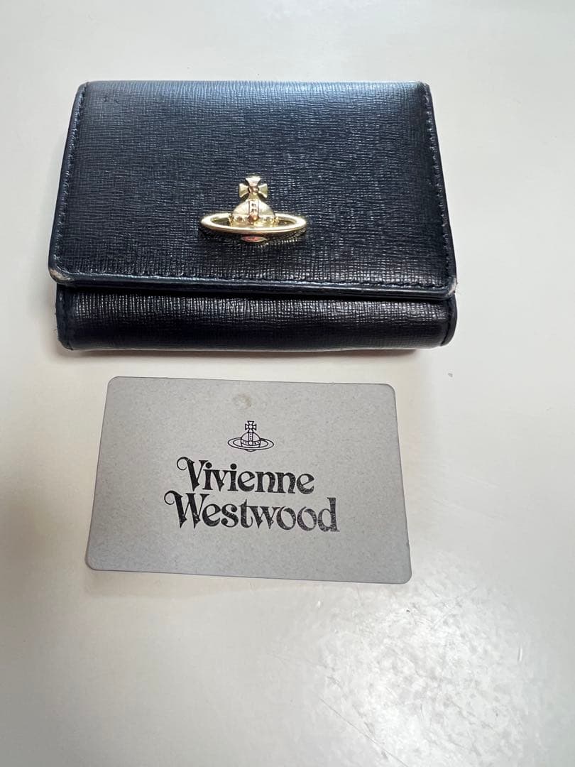 Vivienne Westwood 三つ折り財布 ブラック オーブ