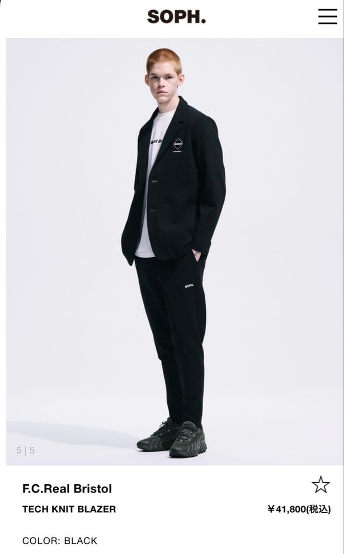 極美品 F.C.Real Bristol TECH KNIT BLAZER L
